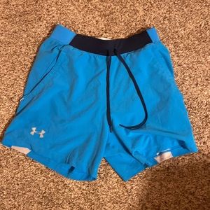 Blue athletic shorts
